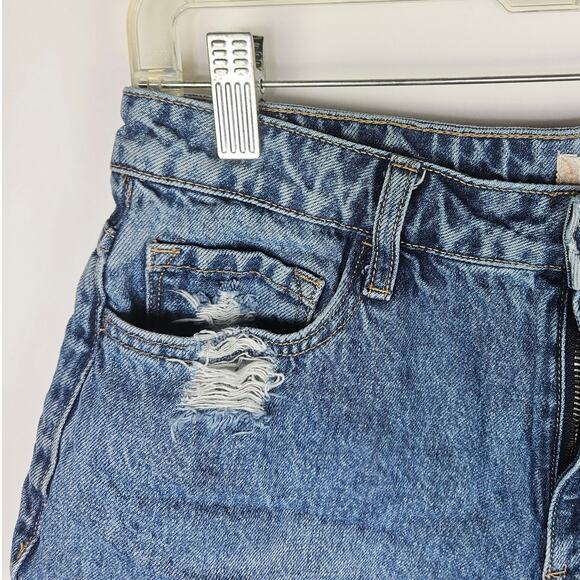 Vervet for Altar'd State Distressed High Rise Denim Shorts Size 29 Cutoff Frayed - Picture 7 of 12